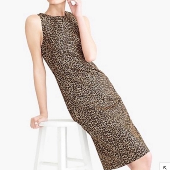 J. Crew Dresses & Skirts - J. Crew leopard print sleeveless sheath dress NWT